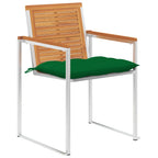 Gartenstühle 8 Stk. mit Kissen Massivholz Akazie