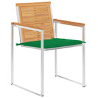 Gartenstühle 4 Stk. mit Kissen Massivholz Teak