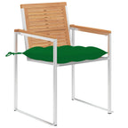 Gartenstühle 4 Stk. mit Kissen Massivholz Teak