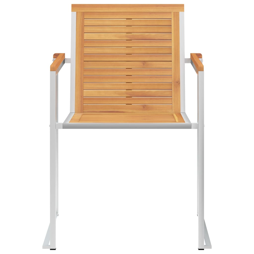 6 Stk. Gartenstühle mit Kissen Massivholz Teak