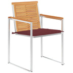 Gartenstühle 8 Stk. mit Kissen Massivholz Teak