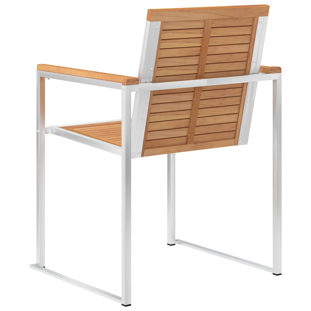 Gartenstühle 8 Stk. mit Kissen Massivholz Teak