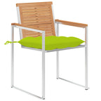 Gartenstühle 8 Stk. mit Kissen Massivholz Teak