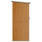 Gartenhaus Braun 118,5x97x209,5 cm Verzinkter Stahl