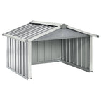 Rasenmäher Garage 92x97x63 cm Verzinkter Stahl Grau