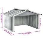 Rasenmäher Garage 92x97x63 cm Verzinkter Stahl Grau