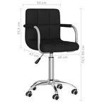 Bürostuhl Drehbar Schwarz Stoff
