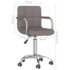 Bürostuhl Drehbar Taupe Stoff