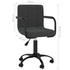Bürostuhl Drehbar Schwarz Samt