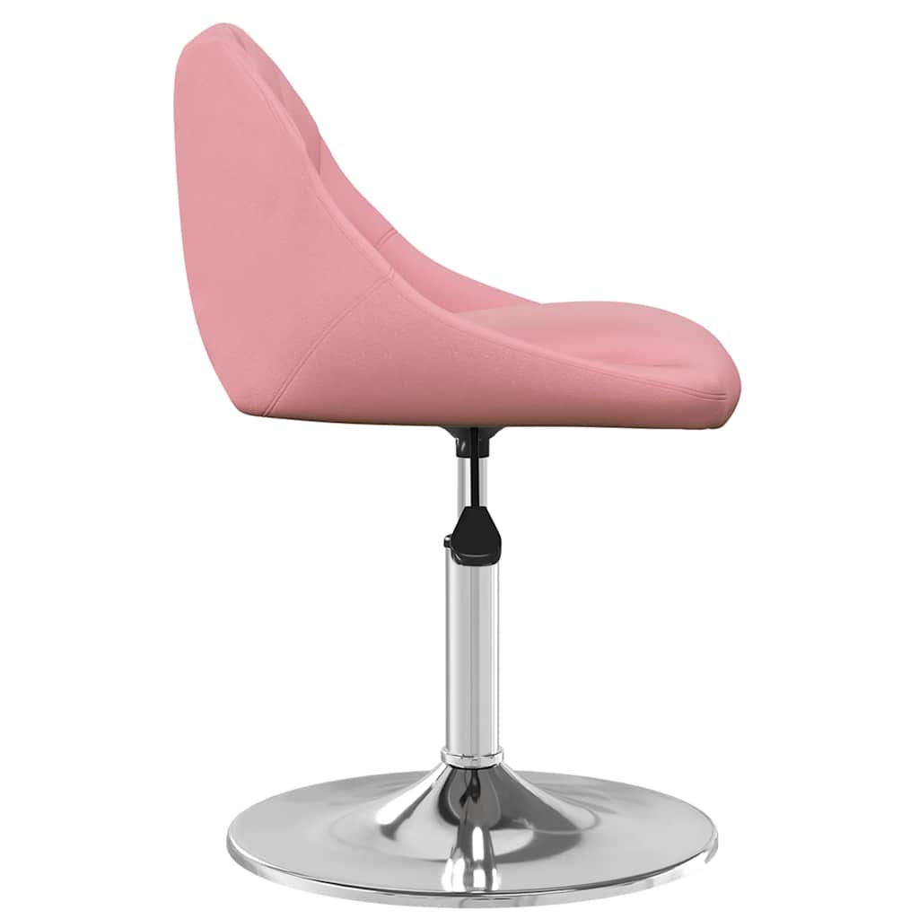 Esszimmerstühle 2 Stk. Drehbar Rosa Samt