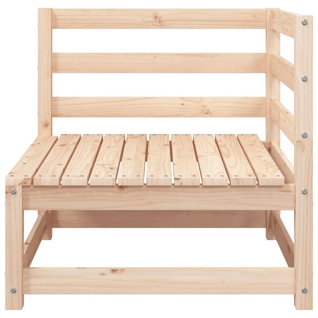 Garten-Ecksofa mit Kissen Massivholz Kiefer