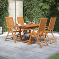 5-tlg. Garten-Essgruppe Massivholz Akazie 120-170 cm