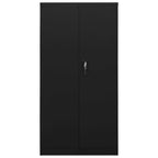 Schließfachschrank Schwarz 90x40x180 cm Stahl