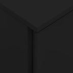Aktenschrank mit Rollen Schwarz 39x45x67 cm Stahl