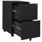 Aktenschrank mit Rollen Anthrazit 39x45x67 cm Stahl