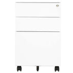 Aktenschrank mit Rollen Weiß 39x45x60 cm Stahl