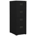 Aktenschrank Schwarz 46x62x133 cm Stahl