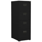 Aktenschrank Schwarz 46x62x133 cm Stahl