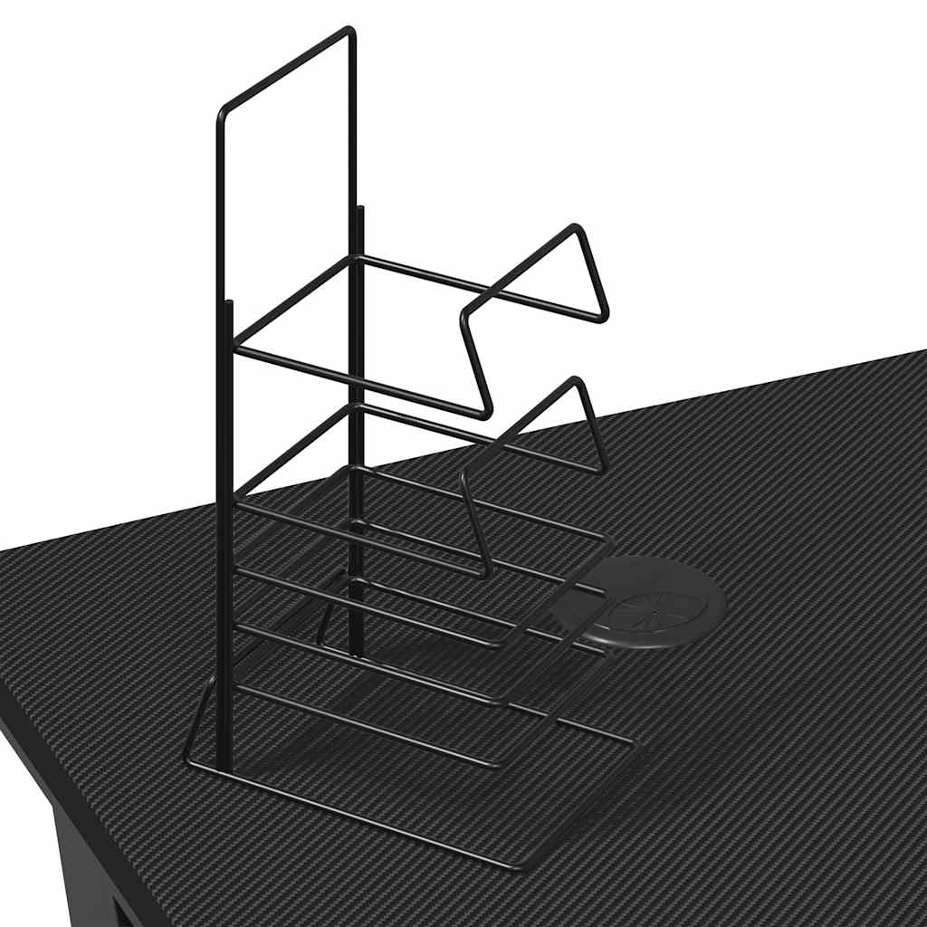 Gaming-Schreibtisch mit Y-Gestell Schwarz 90x60x75 cm