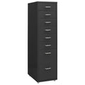 Aktenschrank mit Rollen Anthrazit 28x41x109 cm Metall