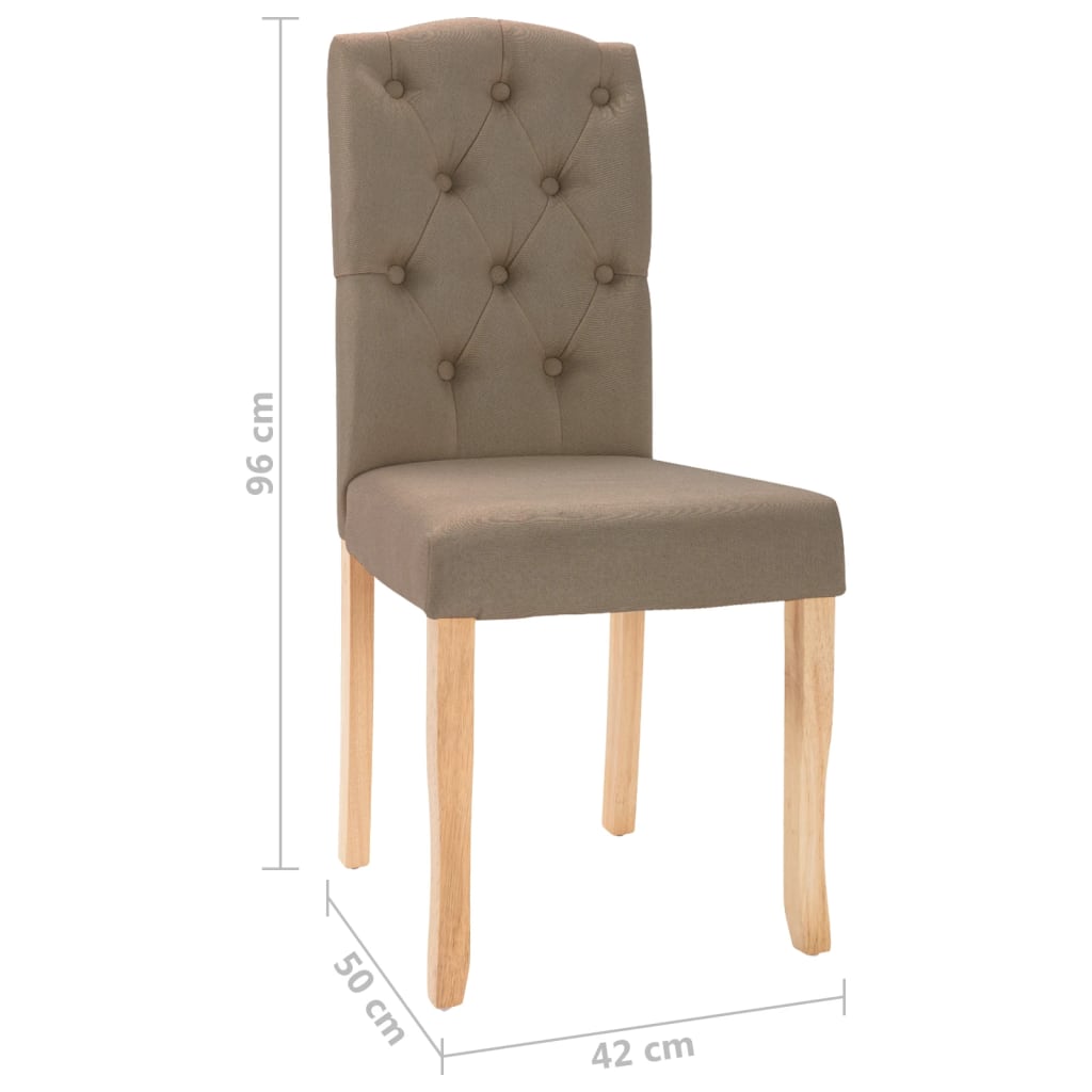 Esszimmerstühle 4 Stk. Taupe Stoff
