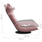 Bodenstuhl Drehbar Rosa Samt