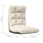 Bodenstuhl Faltbar Creme Stoff