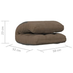 Bodenstuhl Faltbar Taupe Stoff