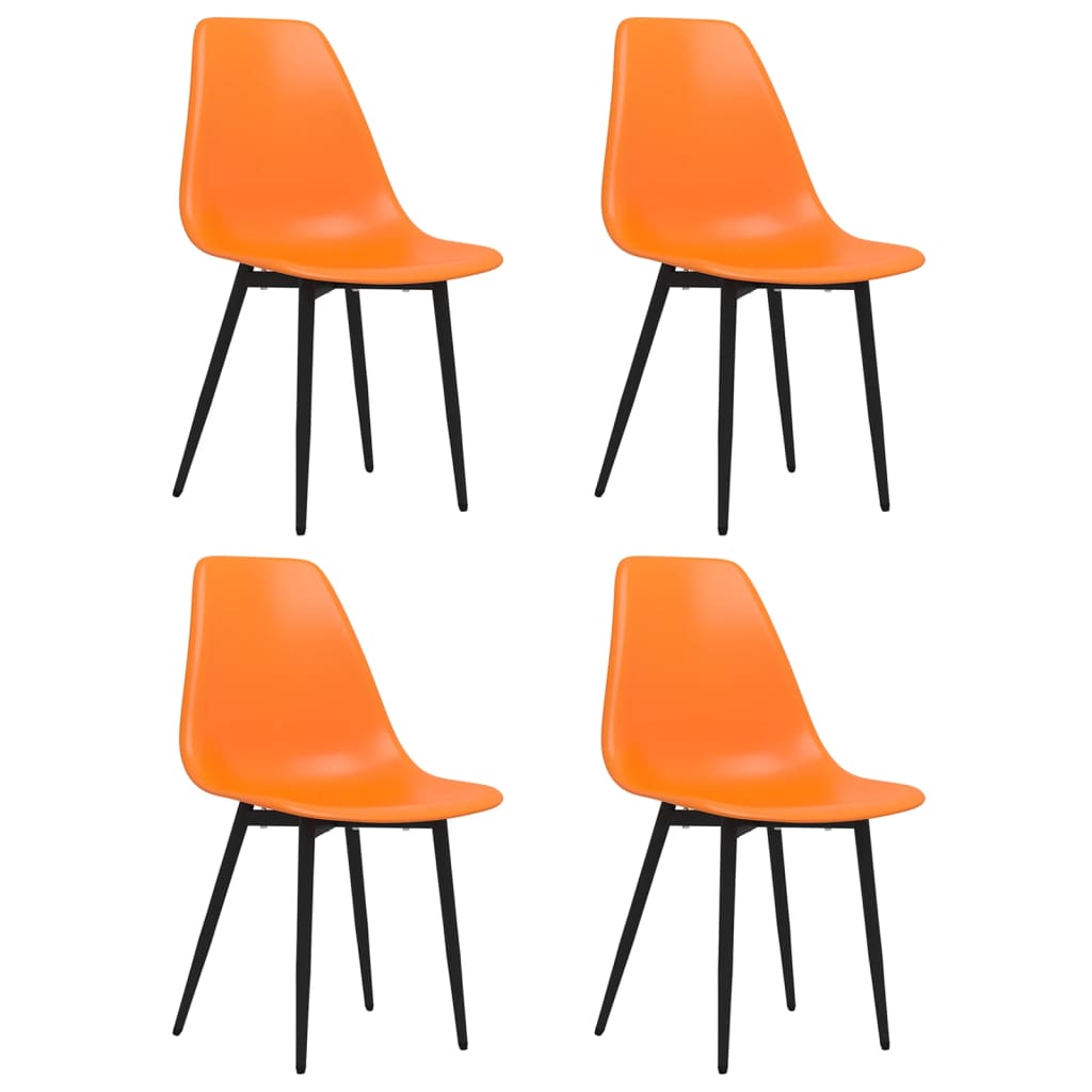 Esszimmerstühle 4 Stk. Orange PP