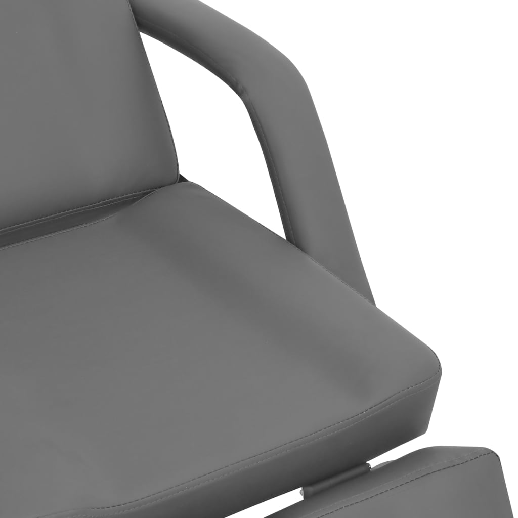 Kosmetikstuhl Kunstleder Grau 180x62x78 cm