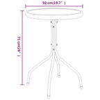 Gartentisch Ø50x71 cm Stahl Anthrazit