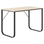 Computertisch Schwarz und Eiche-Optik 110x60x73cm Holzwerkstoff