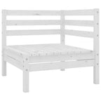 Garten-Ecksofa Weiß Massivholz Kiefer