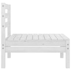 Garten-Mittelsofa Weiß Massivholz Kiefer