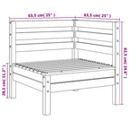 Garten-Ecksofas 2 Stk. Weiß Massivholz Kiefer