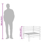 Garten-Ecksofas 2 Stk. Weiß Massivholz Kiefer