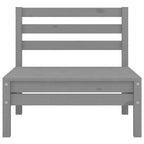 4-tlg. Garten-Lounge-Set Massivholz Kiefer Grau