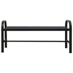Gartenbank 124,5 cm Stahl und WPC Schwarz