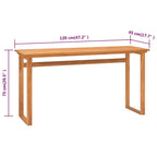 Schreibtisch 120x45x75 cm Massivholz Teak