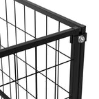Hundezwinger Schwarz 3 m² Stahl