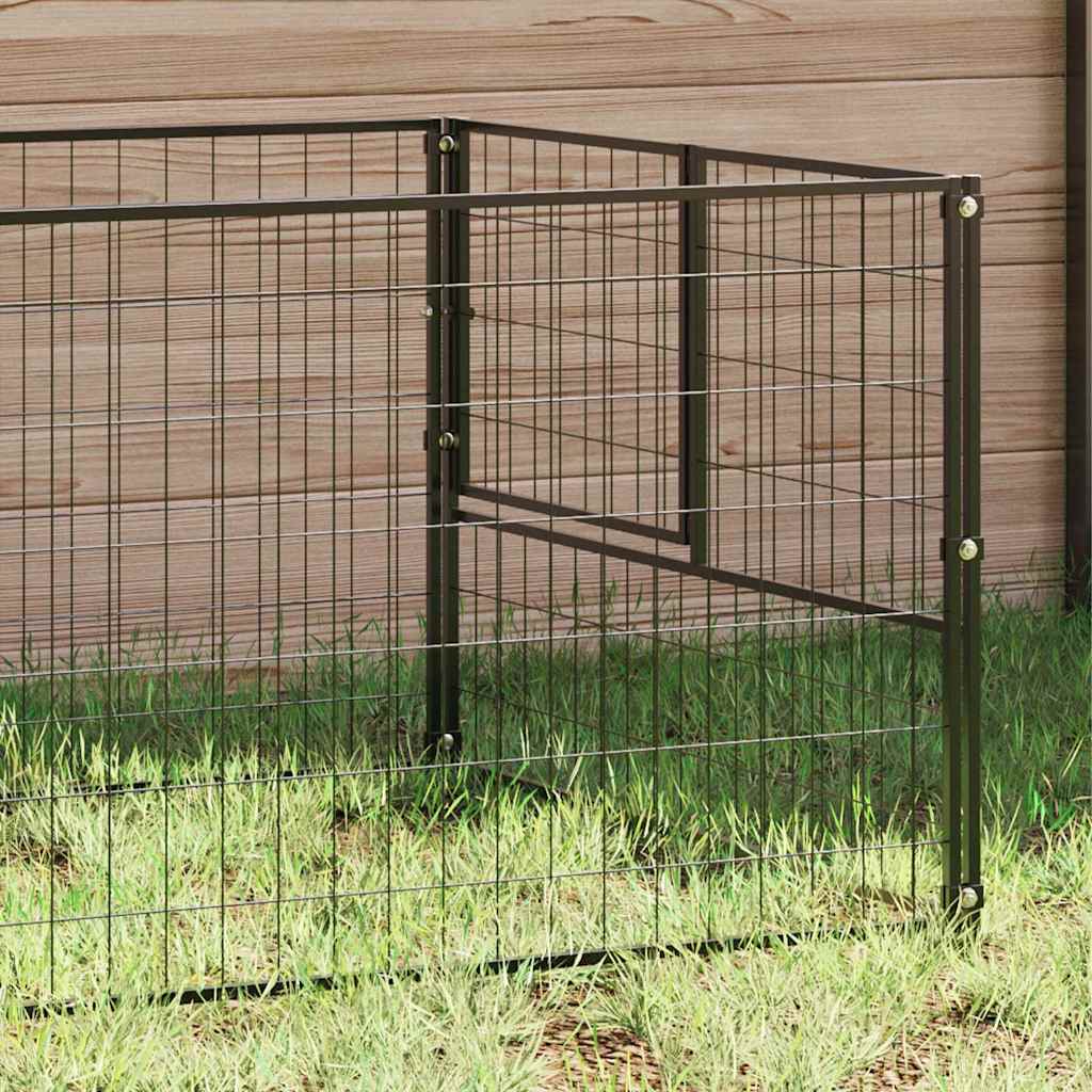 Hundezwinger Schwarz 8 m² Stahl