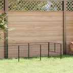 Hundezwinger Schwarz 8 m² Stahl