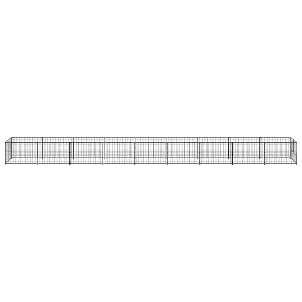 Hundezwinger Schwarz 9 m² Stahl