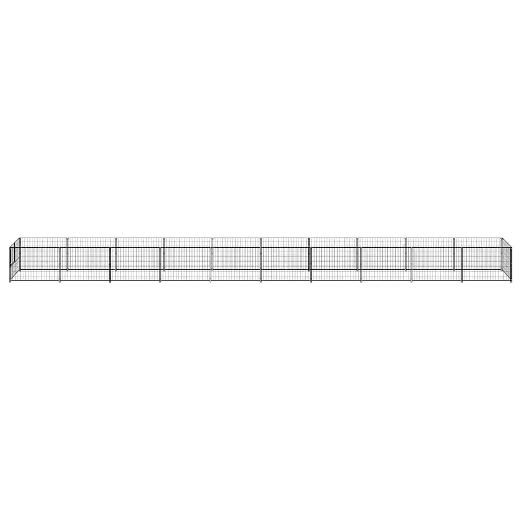 Hundezwinger Schwarz 10 m² Stahl