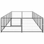 Hundezwinger Schwarz 12 m² Stahl