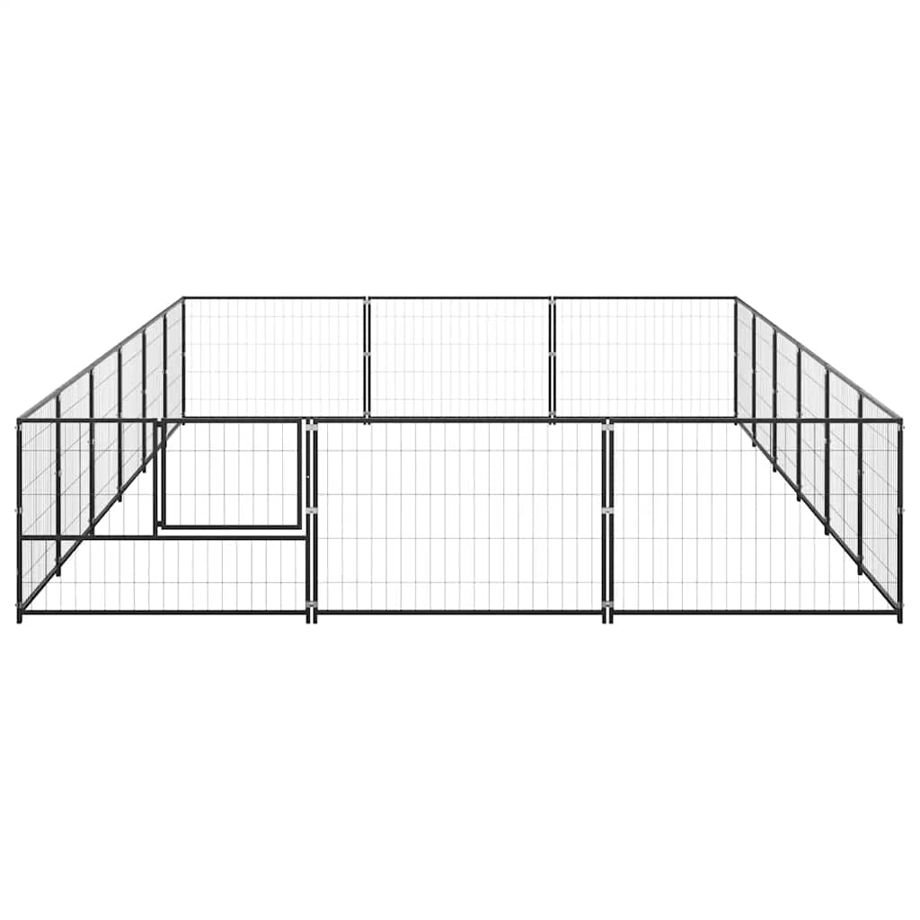 Hundezwinger Schwarz 18 m² Stahl