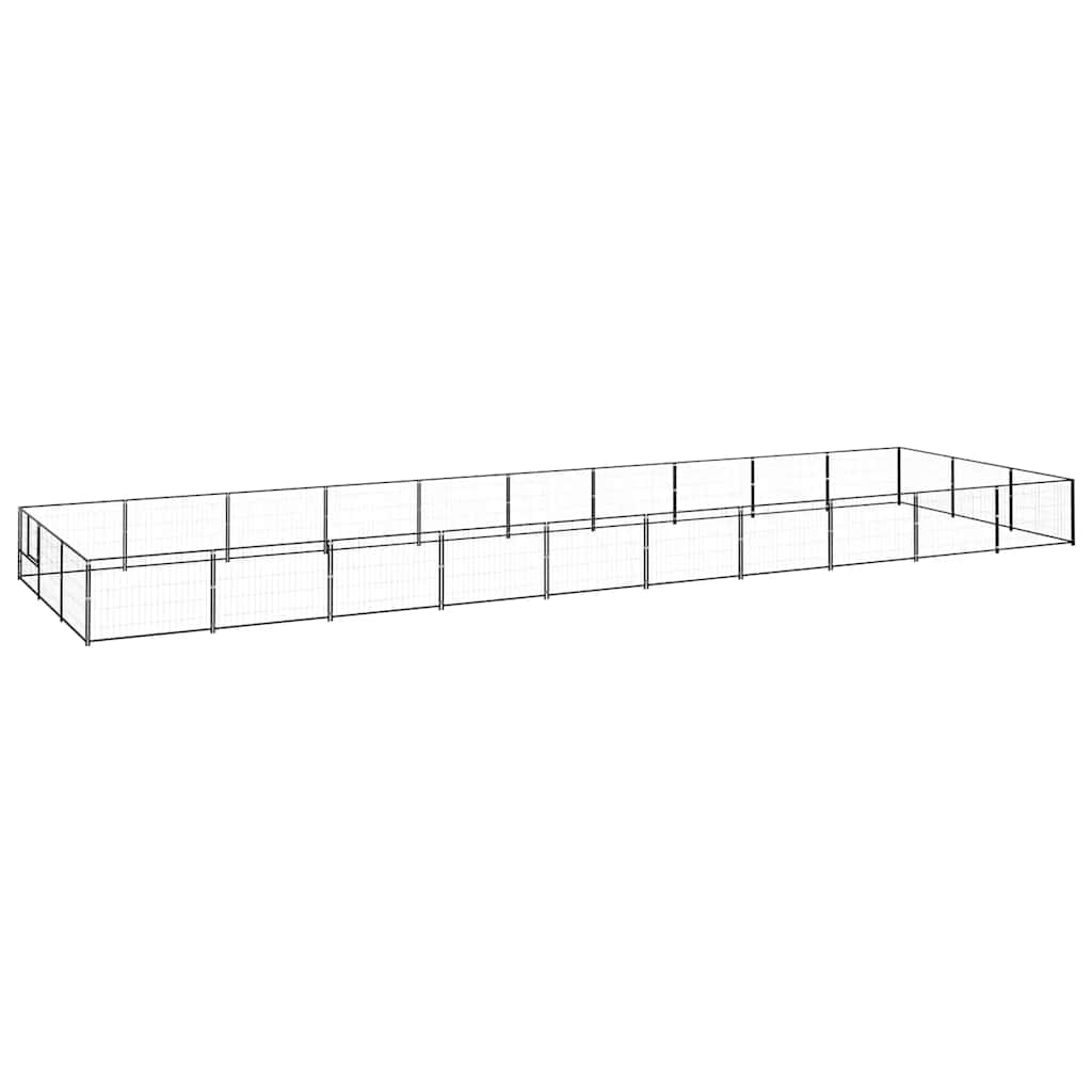Hundezwinger Schwarz 30 m² Stahl