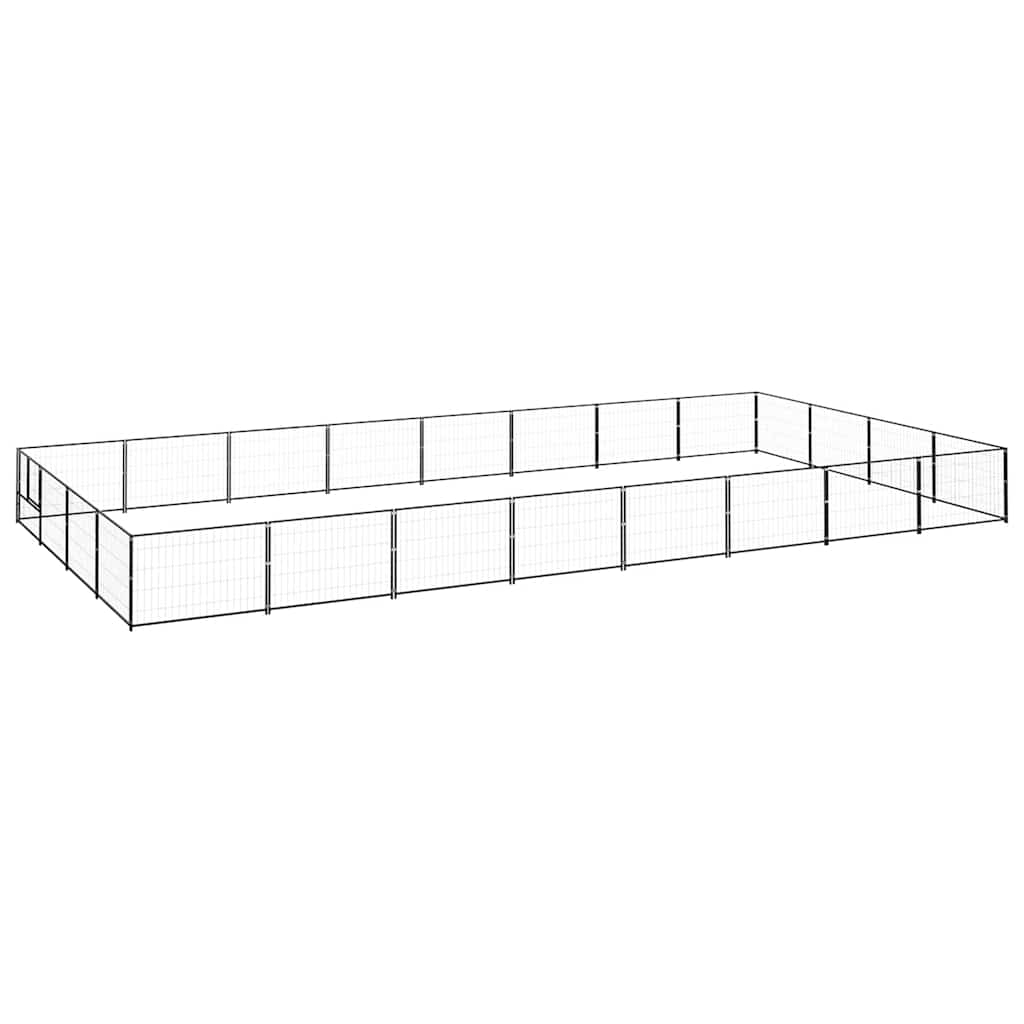 Hundezwinger Schwarz 32 m² Stahl