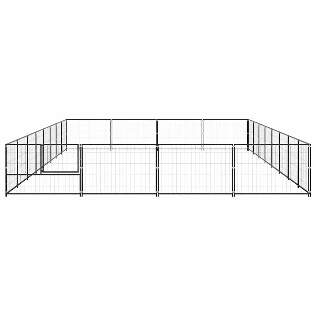 Hundezwinger Schwarz 32 m² Stahl