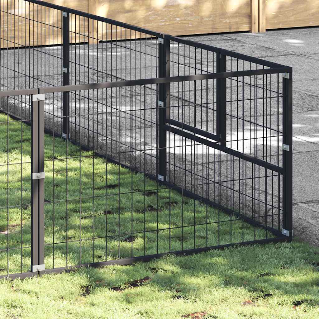 Hundezwinger Schwarz 50 m² Stahl